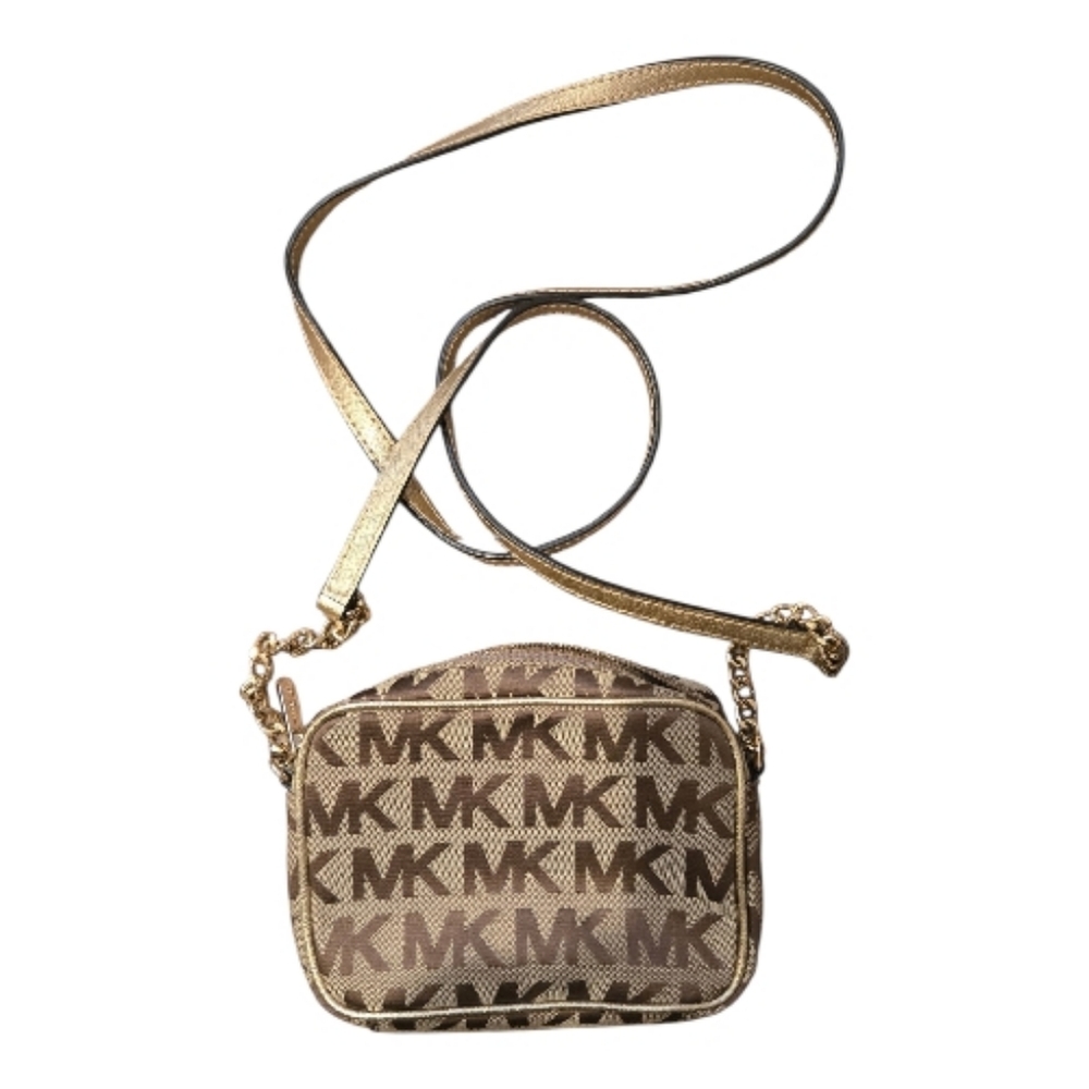 Kors Michael Kors Gold Canvas Mini Bag - Picture 2 of 5